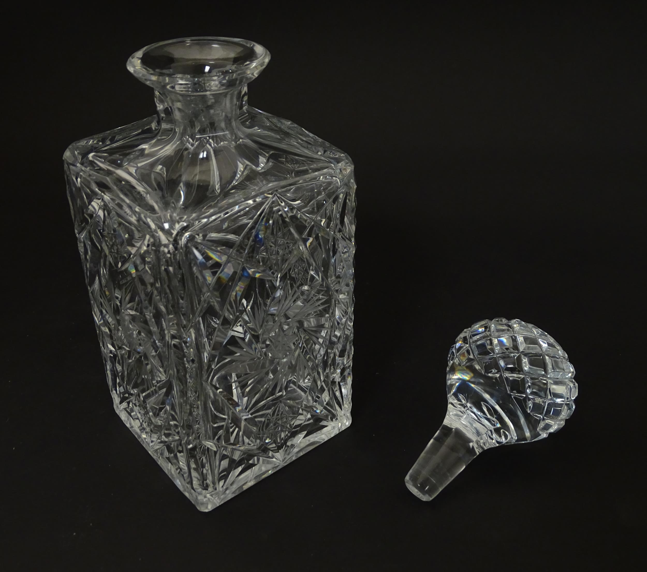 A quantity of assorted glassware to include a cut crystal decanter together with various items of - Image 2 of 8