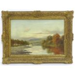 John Morison, 19th century, Scottish School, Oil on canvas, The Nith, Dumfries, A river landscape