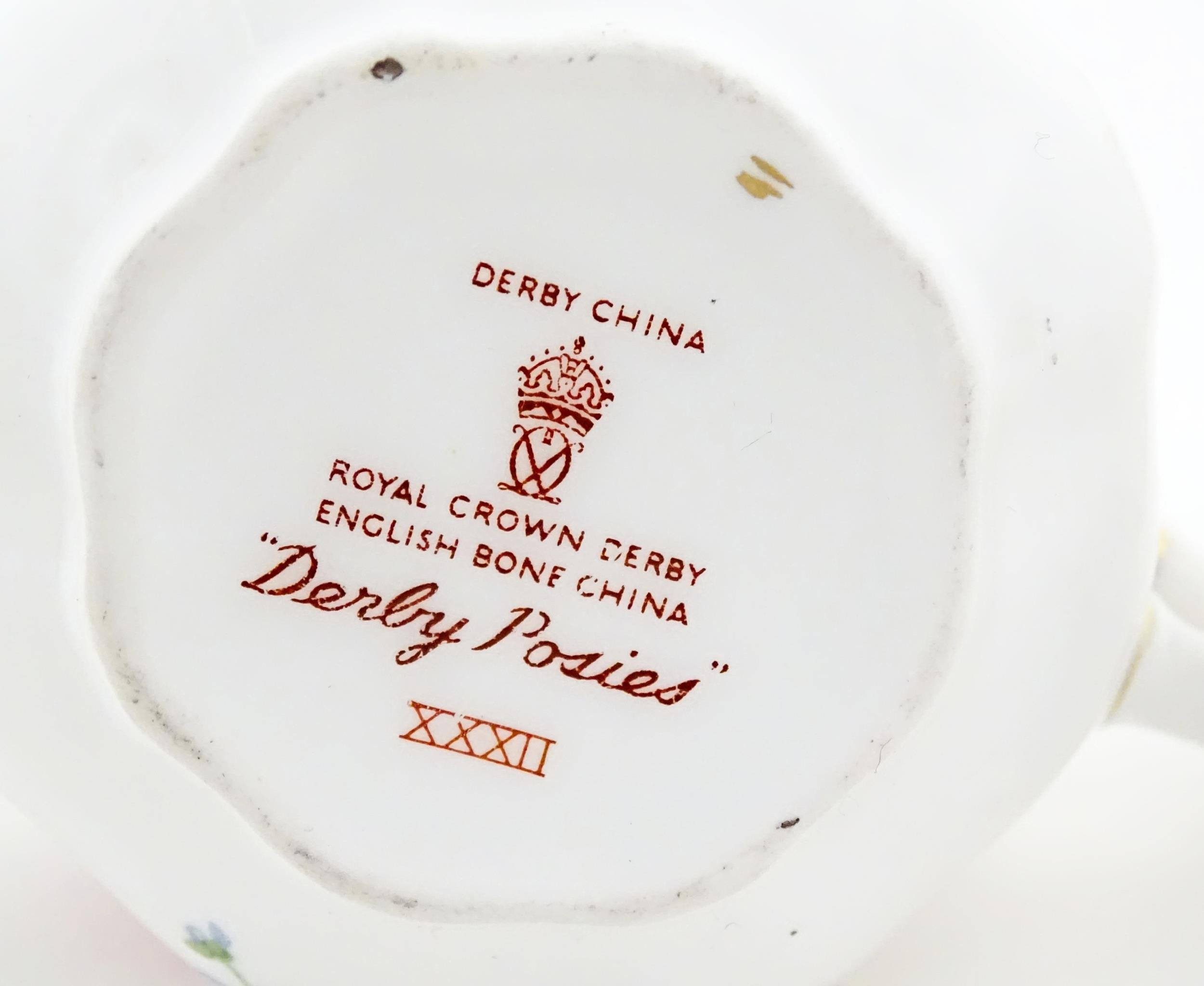 Five items of Royal Crown Derby in the Derby Posies pattern to include jug, tea cup and saucer, etc. - Image 11 of 17