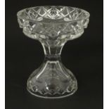 A 19thC cut glass pineapple stand. Approx. 7" high Please Note - we do not make reference to the