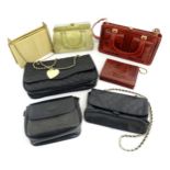 Vintage fashion / clothing: A collection of 7 ladies handbags to include Fassbender, Carriage,