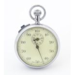 Militaria : a 1940s pocket stopwatch / bomb or airspeed timer, 100 second dial with subsidiary 30