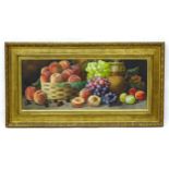 Giovanni Barbaro / AKA Arthur Dudley (1864-1915), Watercolour, A still life study with fruit,
