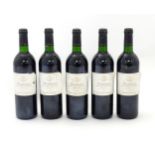 Red Wine : Five 75cl bottles of Baron Philippe de Rothschild 1997 Bordeaux red wine, each bottle