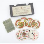 Toys: A pack of circular playing cards for The Game of 500 with instructions, produced by John