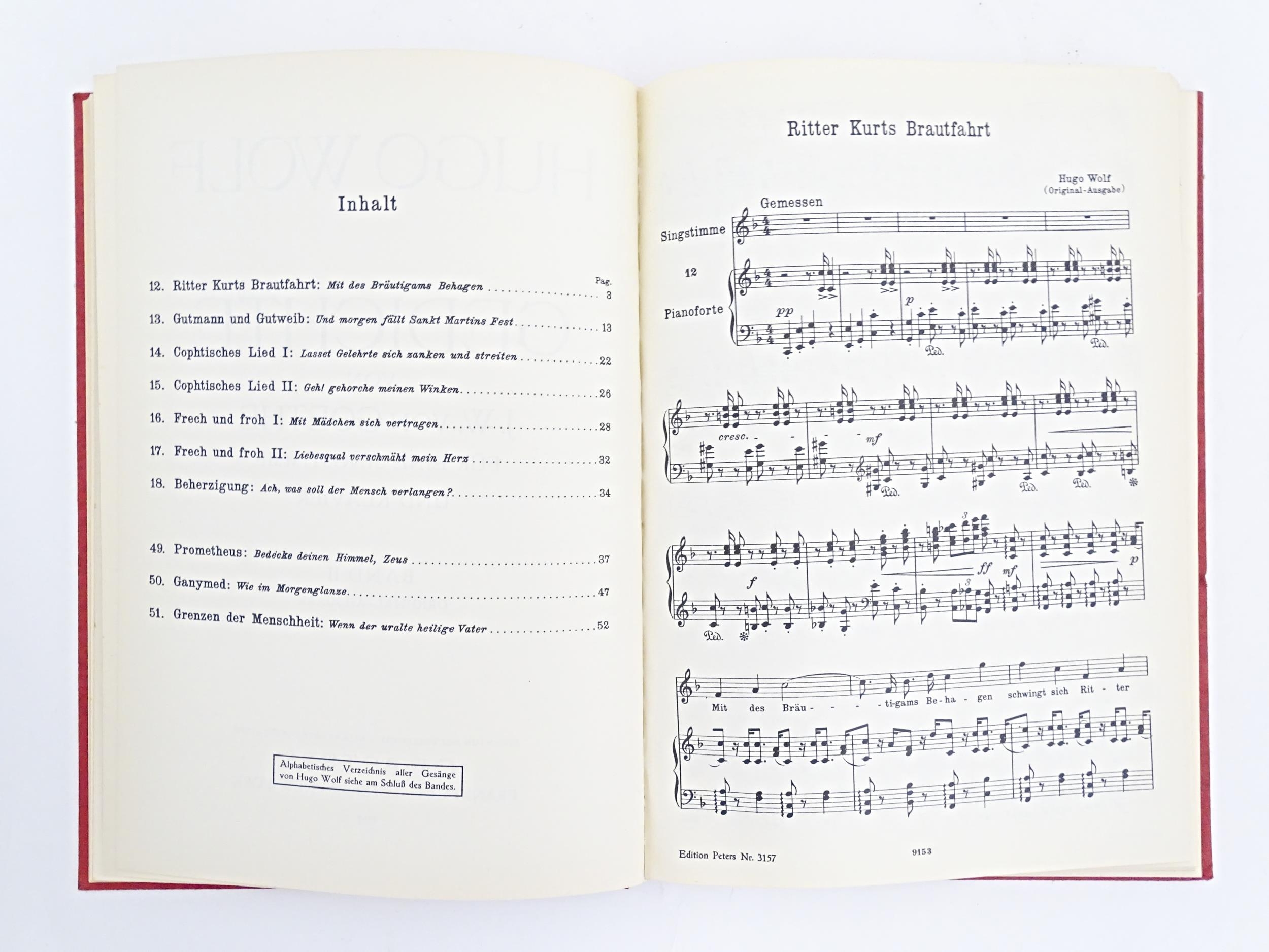 Books: A quantity of bound music scores to include Haydn, Carl Loewe, Handel, Mendelssohn, Wolf, - Image 5 of 13