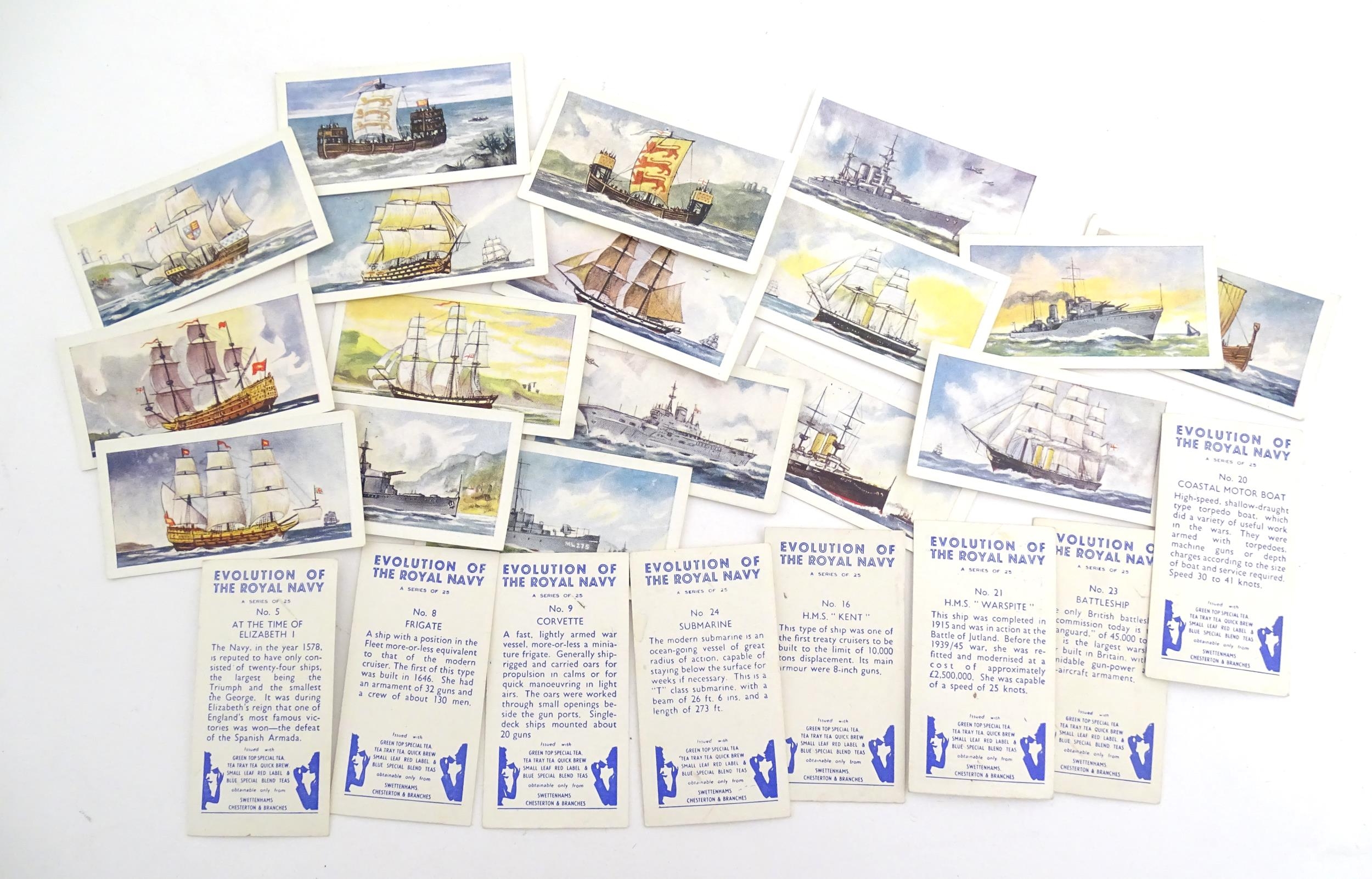 A quantity of cigarette cards and post cards etc, comprising an A. & B. C. Chewing Gum Flags of - Image 9 of 15