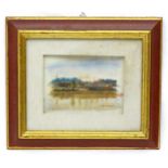 D. Di Nunzio, 20th century, Continental School, Watercolour, A riverside town view with