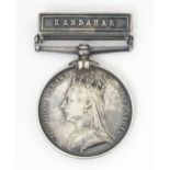 Militaria , Second Afghan War / Battle of Kandahar : a Victorian Afghanistan Medal to 2113 Pte. A.