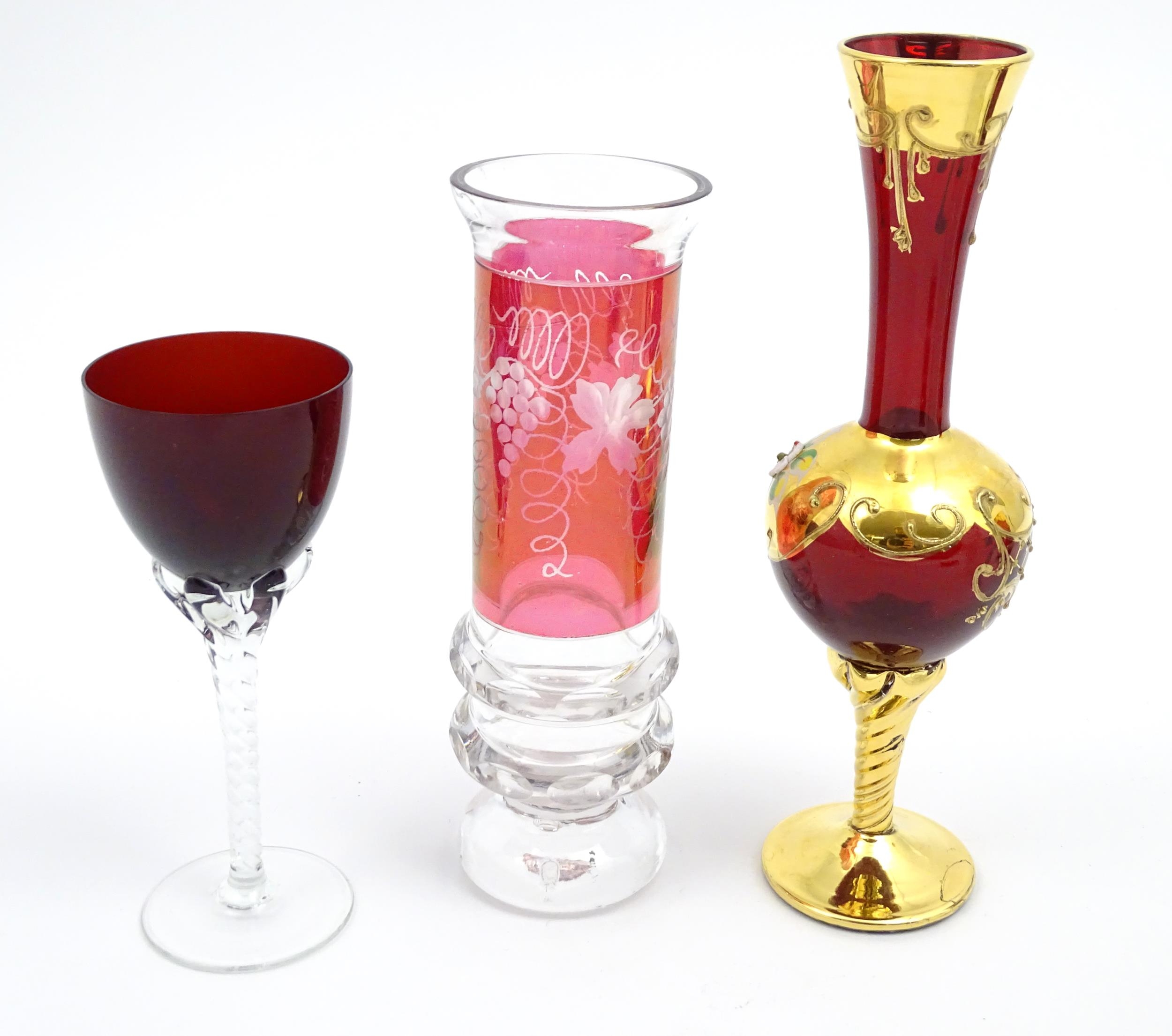A quantity of assorted glassware to include a cut crystal decanter together with various items of - Image 4 of 8
