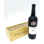 Port : A boxed bottle of Taylor's 10 year old Tawny port. Please Note - we do not make reference