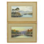 Annie M. Parsons, 20th century, Watercolours, A pair of Lake District landscape scenes, to include a