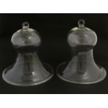 Two 19thC smoke bells. Approx 12" high (2) Please Note - we do not make reference to the condition
