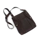 Vintage fashion / clothing: A vintage Salvatore Ferragamo crocodile embossed leather messenger style