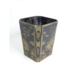 A Worcester Ware waste paper bin with Oriental chinoiserie style decoration. Please Note - we do not