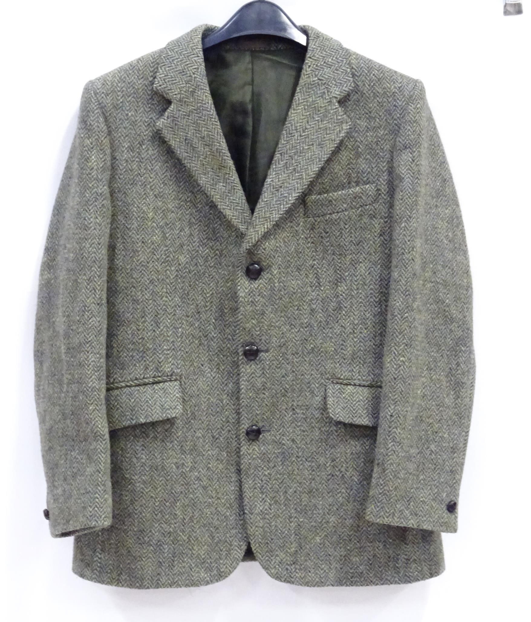 A Harris Tweed hacking jacket by Gurtex, with three buttons to front and single vent to rear, - Image 3 of 7