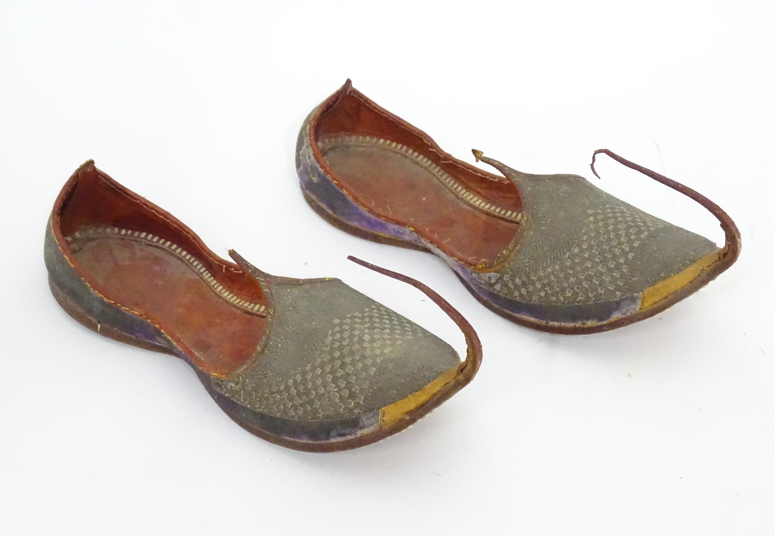 A pair of Mughal Moorish style slippers Please Note - we do not make reference to the condition of