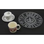 4 items of Royal Jubilee commemorative memorabilia, to include mug, cup & saucer and glass plate (4)