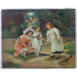 After Ernest Walbourn (1872-1927), 19th century, Oil on canvas, Shake Hands, Children at play with