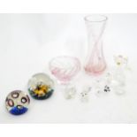 A quantity of assorted glass ware to include examples by Caithness, Swarovski etc (11) Please Note -