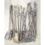A quantity of assorted fire tools to include shovels, tongs etc. Please Note - we do not make