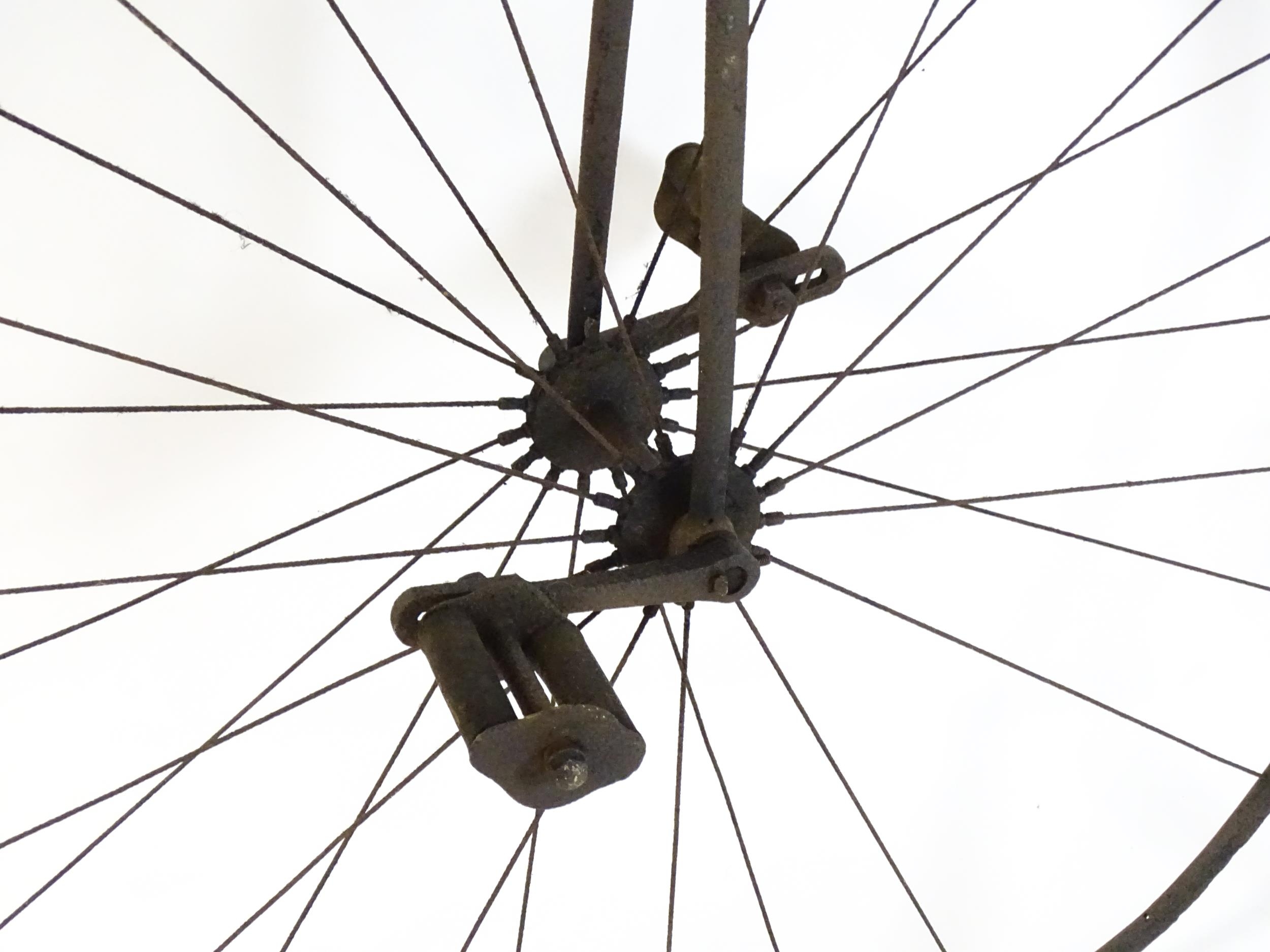 A Victorian Penny Farthing ( High wheel / ordinary ) bicycle. The large front wheel approx 49" - Image 8 of 8