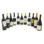 Eleven bottles of red wine, to include Torre Aldea Rioja 2000, Domaine Saint Benoit Syrah 2007,