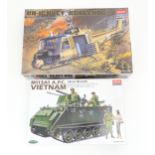 Toys: Two Academy Hobby Model / scale model kits comprising UH-IC Huey Heavy Hog helicopter, and