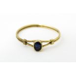 A 9ct gold ring set with central spinel. Ring size approx. L Please Note - we do not make