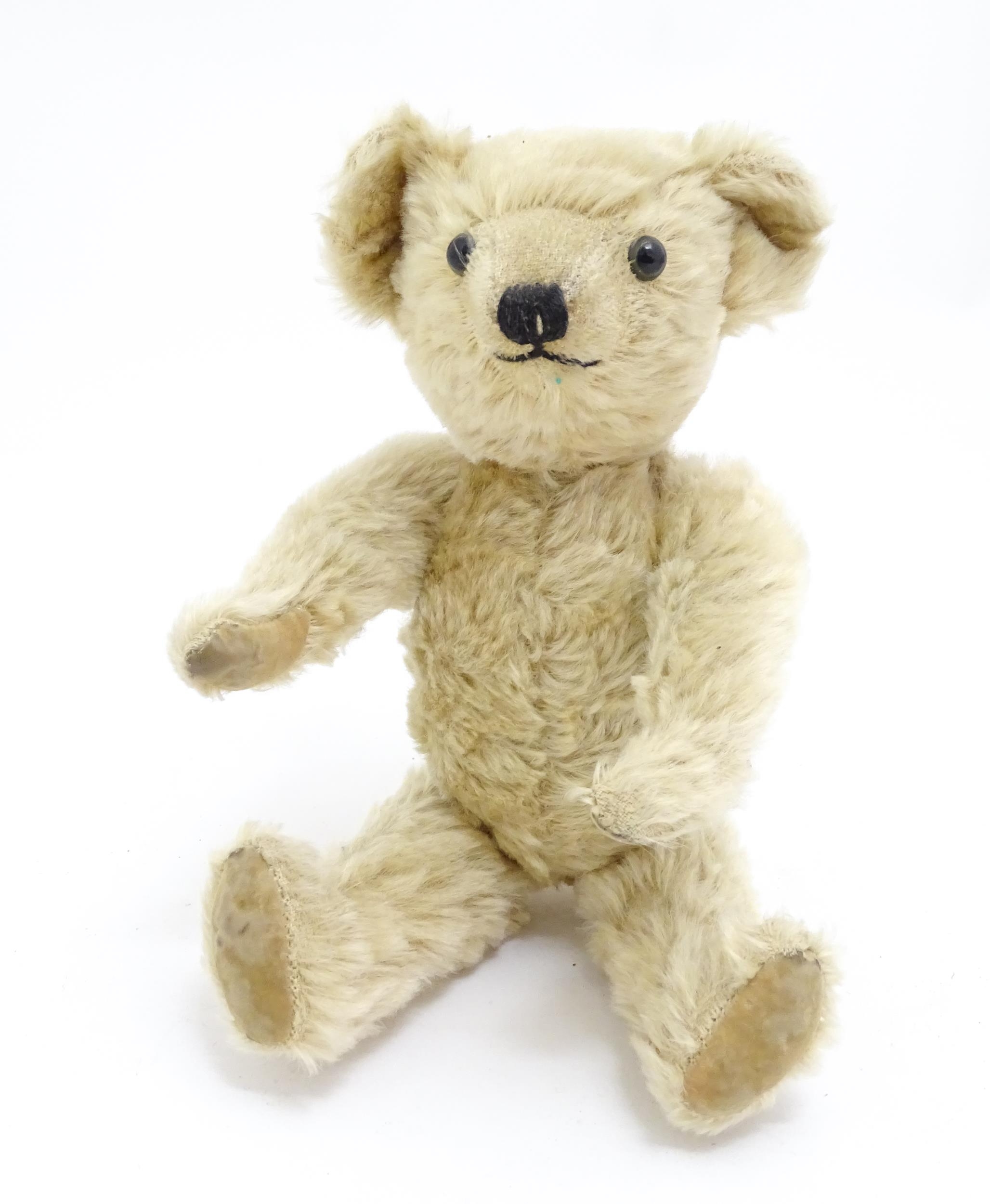 Toy: A 20thC Past Times mohair teddy bear - Bertie, with stitched nose and mouth, pad paws and