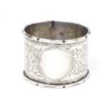 A silver napkin ring hallmarked Birmingham 1900 maker Williams Ltd (William Williams) Please