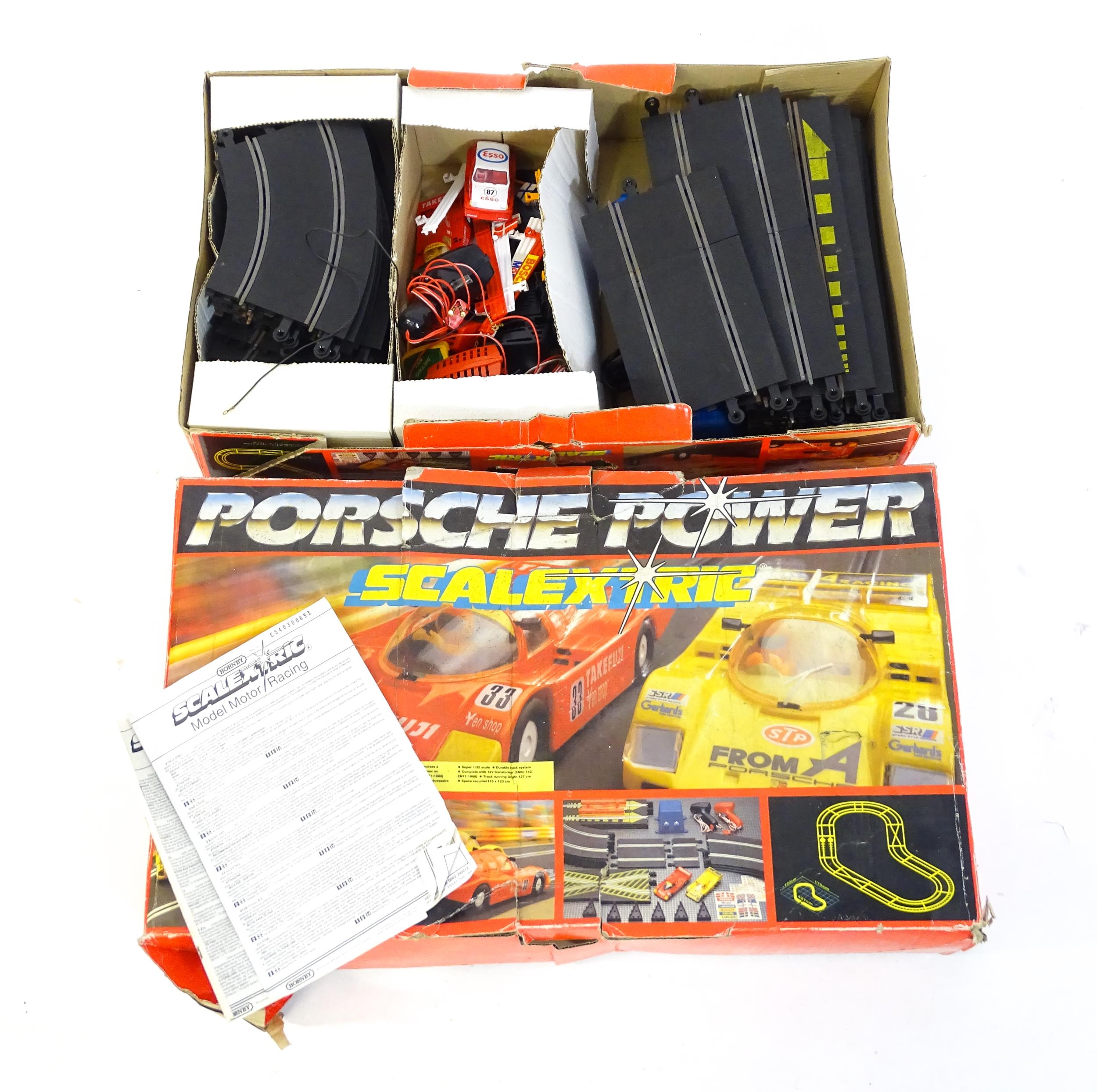 Toy: Porsche Power Scalextric, scale model car racing. Box approx. 6" x 29" x 17" Please Note - we - Bild 9 aus 11