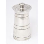 A silver pepper grinder / mill hallmarked Birmingham 1973 maker J B Chatterley & Sons Ltd. Approx. 3