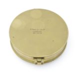A 20thC brass cased surveyor's compass by Stanley & Co. of London, no. 1479. Approx. 4 1/2" diameter