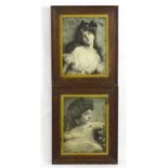 Early 20th century Two photographic prints depicting American model and actress Evelyn Nesbit, one