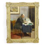 Late 19th / early 20th century, Modern British School, Oil on canvas, An interior scene with a