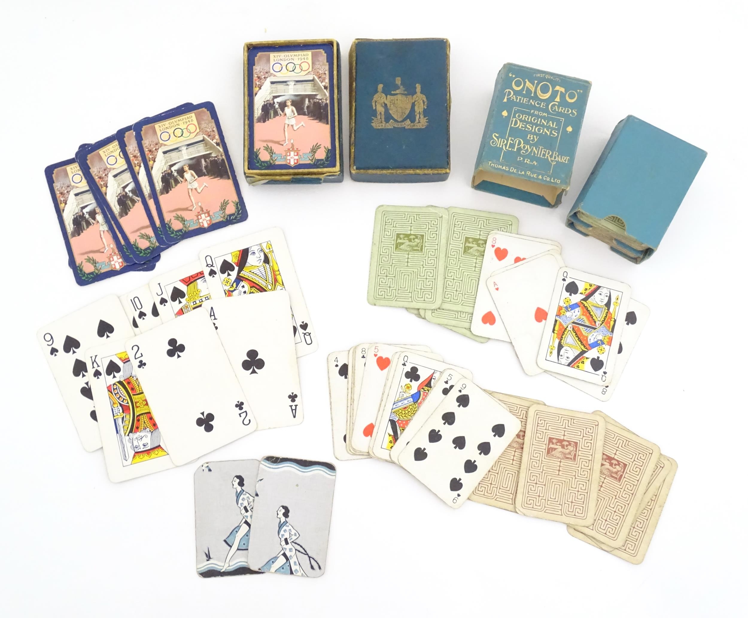 Toys: A pack of 20thC playing cards for London Olympiad / Olympic Games 1948. Together with - Bild 4 aus 5