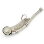 Militaria : a 20thC steel naval Bosun's whistle. Approx. 4 1/2" long Please Note - we do not make