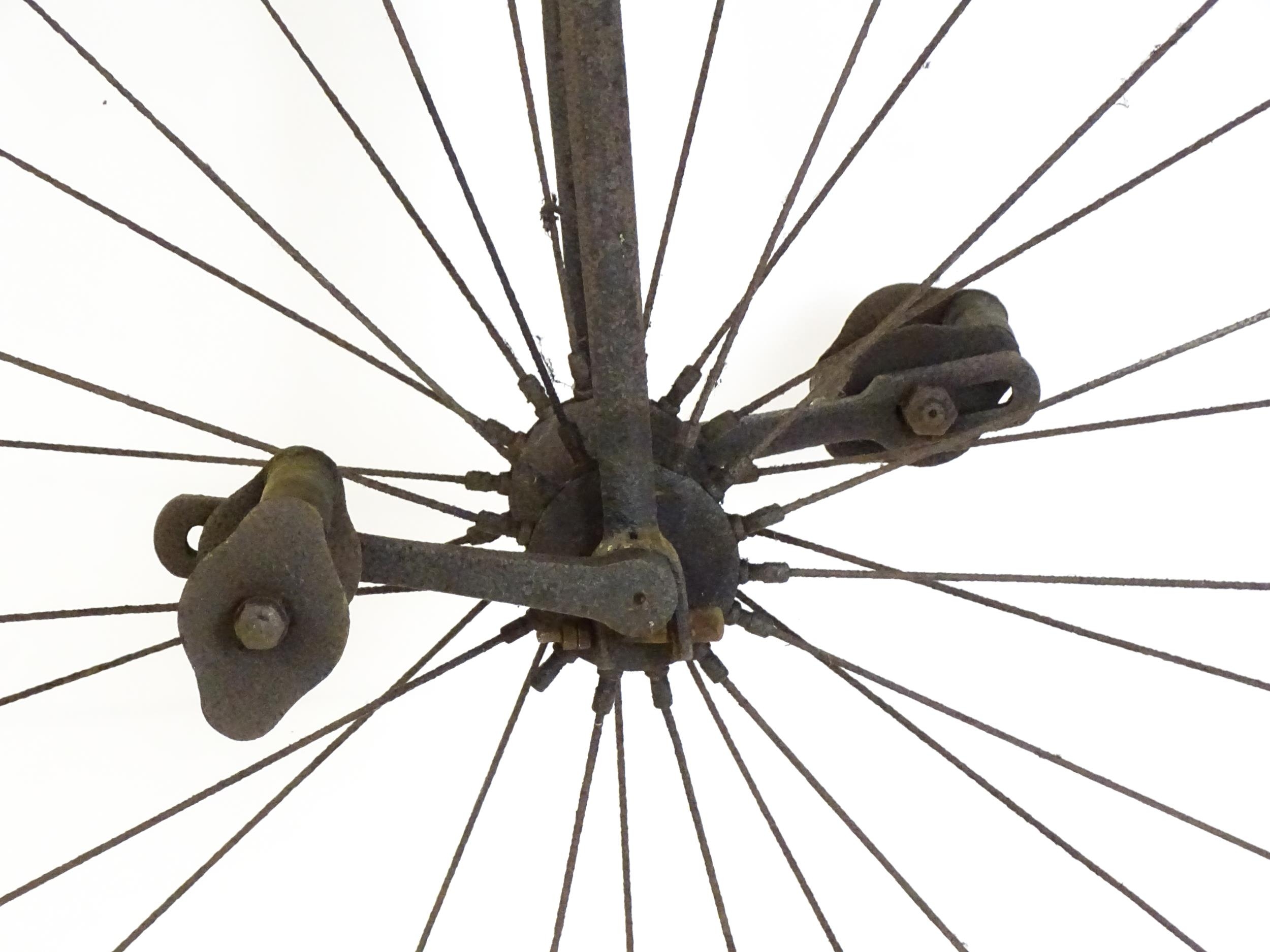 A Victorian Penny Farthing ( High wheel / ordinary ) bicycle. The large front wheel approx 49" - Image 5 of 8