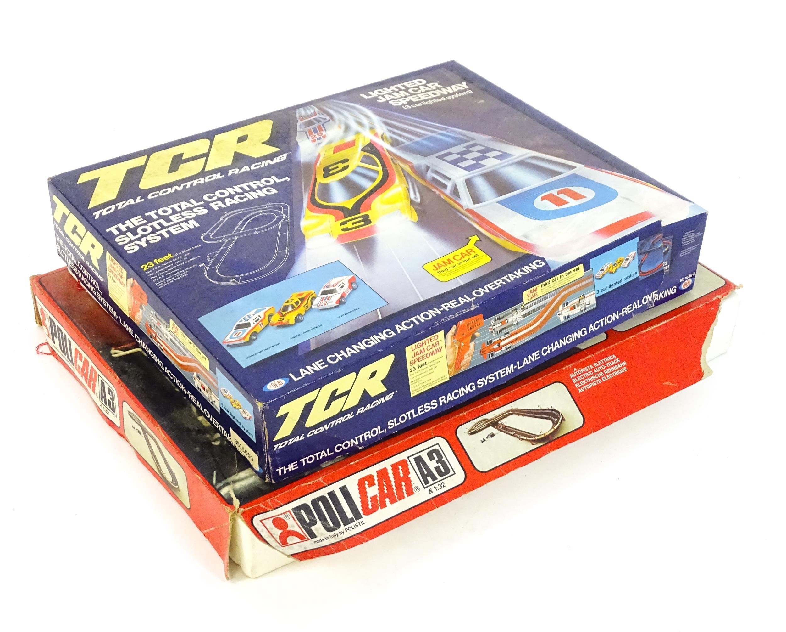 Toys: Two 20thC car racing games comprising TCR Total Control Racing Lighted Jam Car Speedway, and - Bild 7 aus 16