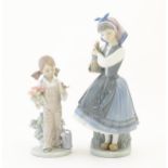 Two Lladro figures comprising Budding Blossoms model no. 1416 and Spring Child model no. 5.217.