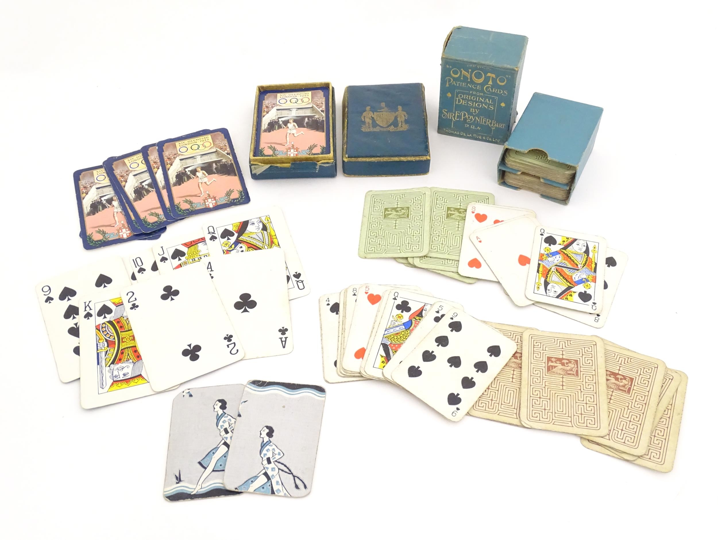 Toys: A pack of 20thC playing cards for London Olympiad / Olympic Games 1948. Together with - Bild 3 aus 5