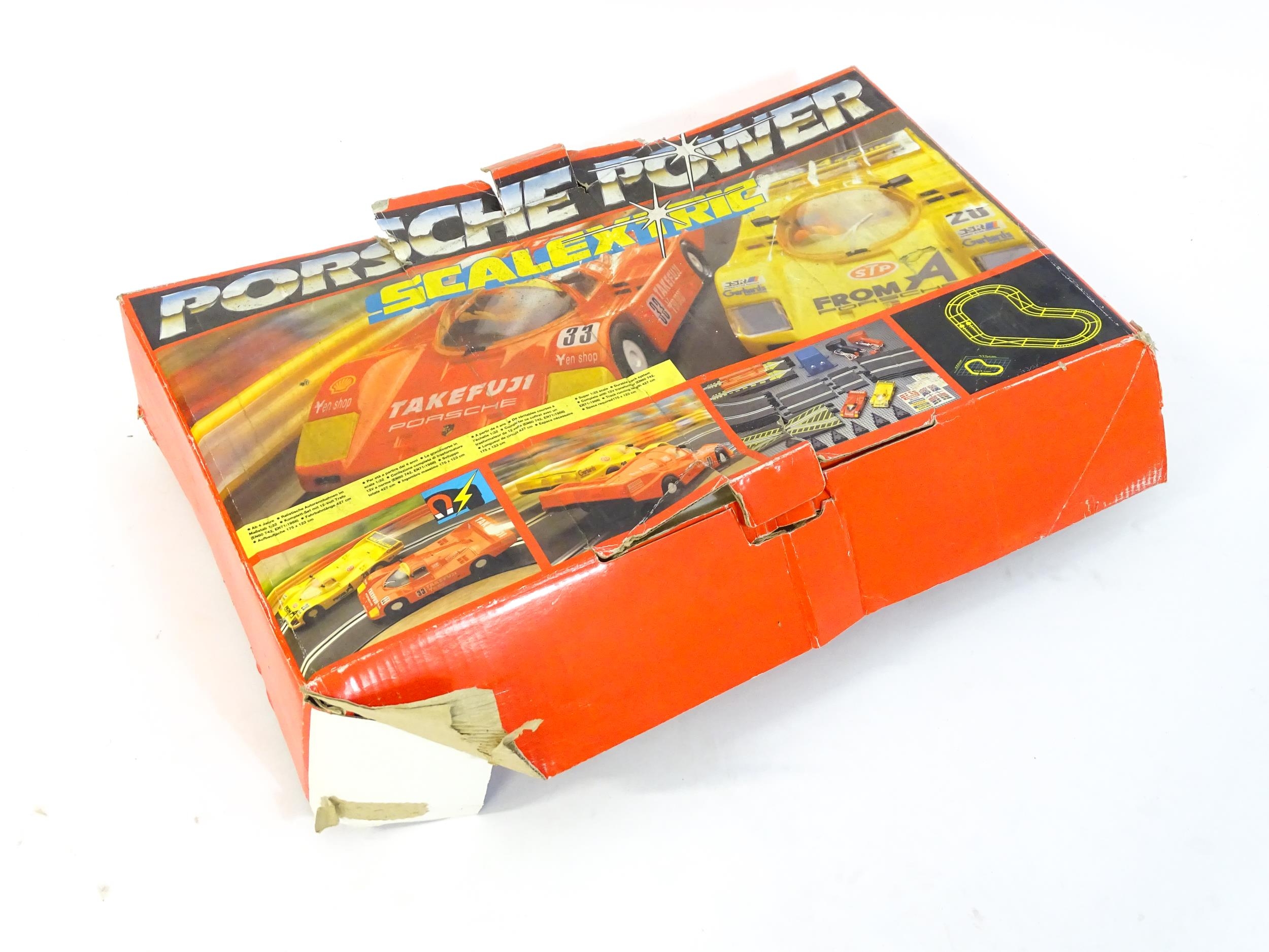 Toy: Porsche Power Scalextric, scale model car racing. Box approx. 6" x 29" x 17" Please Note - we - Bild 2 aus 11