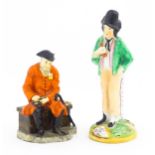 A Royal Doulton model of a seated Chelsea Pensioner, model no. HN689. Together with a