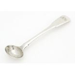 A Geo III silver Fiddle pattern salt spoon, hallmarked London 1806, maker William Ely & William