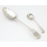 A silver Fiddle pattern teaspoon hallmarked London 1824 maker Jonathan Hayne. Together with a silver
