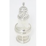 A Geo III silver pepperette / sugar sifter, hallmarked London 1765, maker Richard Palmer. Approx. 5"