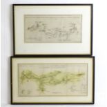 Maps: Two 18thC engraved canal maps comprising, A plan of the canal now making from the several coal