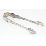 Silver tongs hallmarked London 1843 maker Charles Boyton. Approx 6" long Please Note - we do not