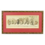 After Boris O'Klein (1893-1985), Limited edition etching, Dirty Dogs of Paris. Signed, titled and